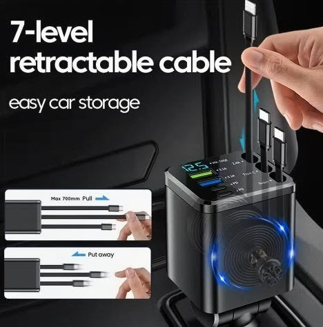 7-in-1 retractable car charger