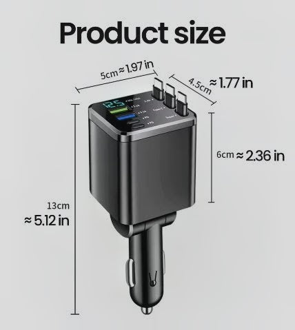 7-in-1 retractable car charger